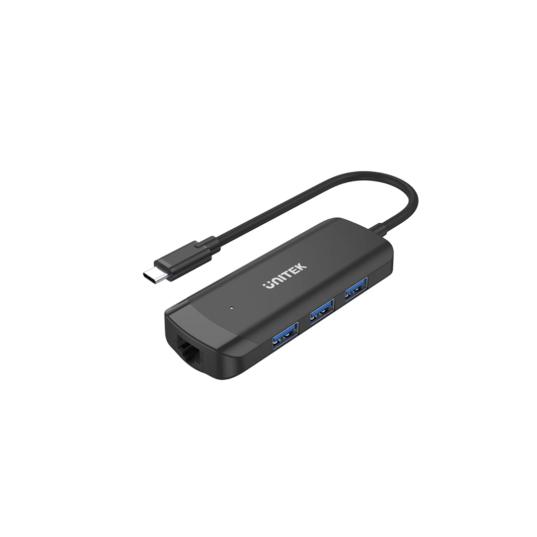Unitek uHUB Q4+ 4-in-1 Powered USB-C Ethernet Hub in Qatar Unitek uHUB Q4+ 4-in-1 Powered USB-C Ethernet Hub in Qatar